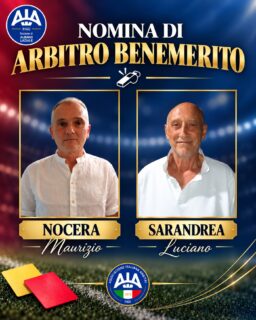 ⚽️MAURIZIO NOCERA E LUCIANO SARANDREA NOMINATI ARBITRI BENEMERITI⚽️

🤝La sezione ha il piacere di porgere a loro le più sincere congratulazioni, nella certezza che il loro esempio sia per i giovani Associati testimonianza di grande valore.
